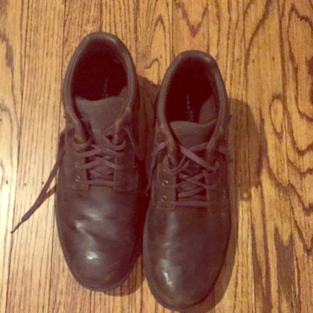 Rock port brown leather work boots